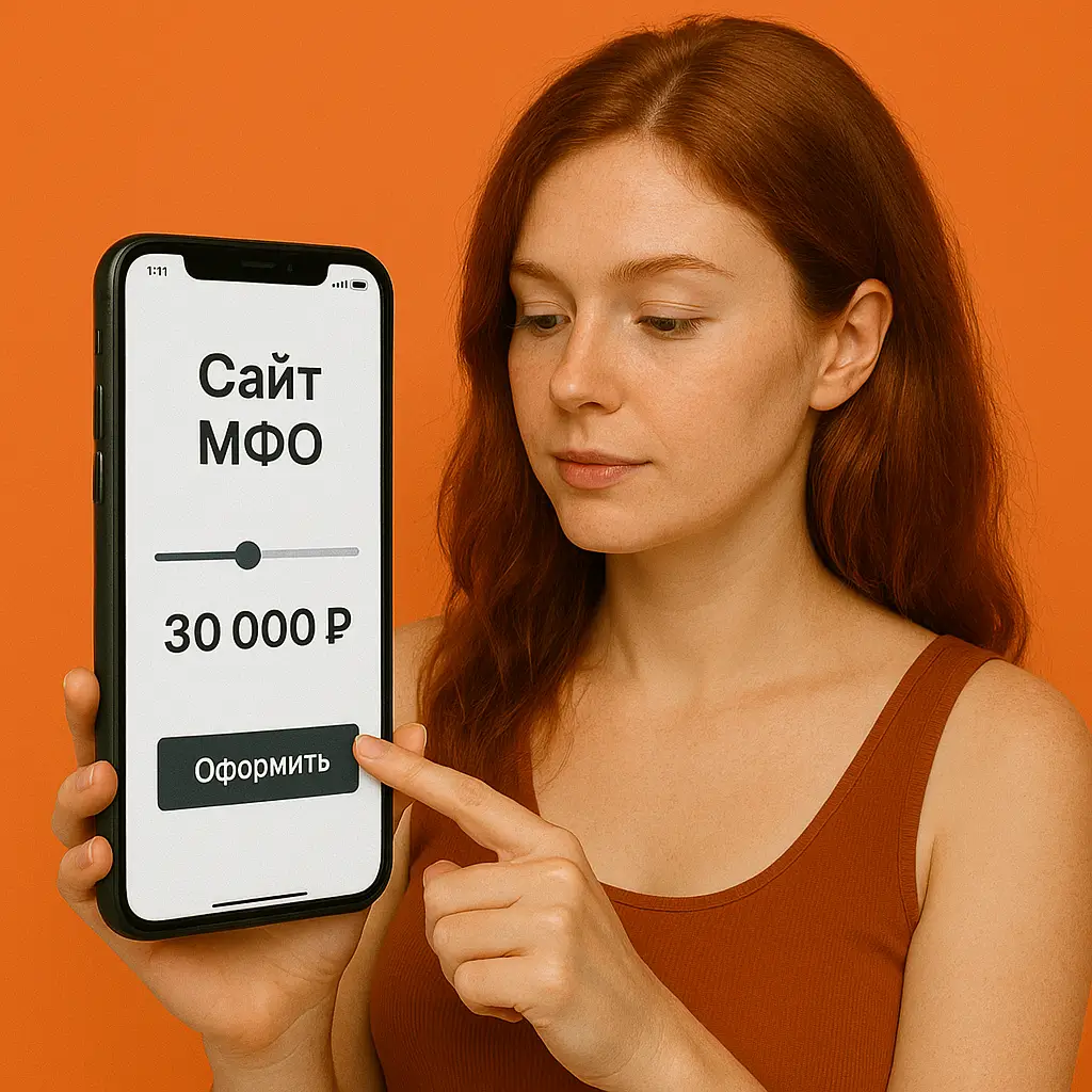 Переход на сайт МФО для оформления займа